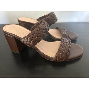 J Crew BP565 Lucie braided-strap sandals in Italian leather defect